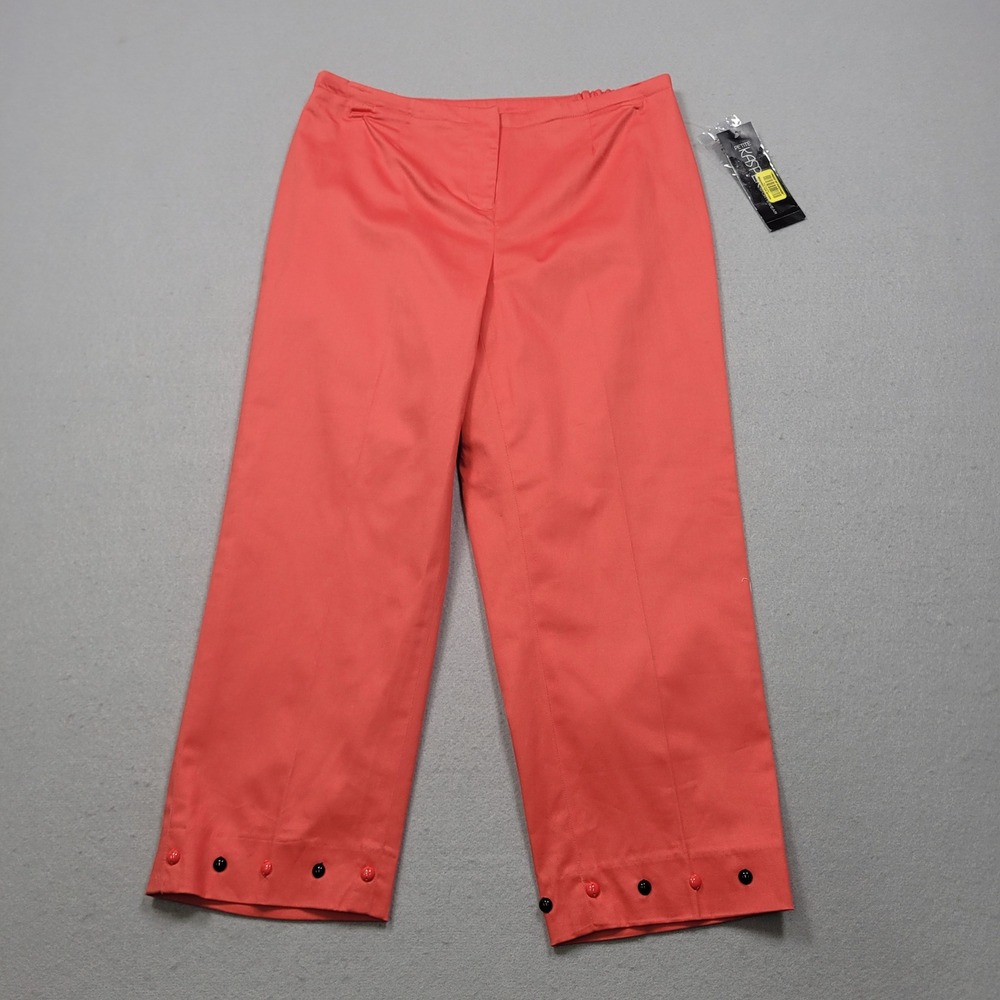 Kasper Sportswear Petite Coral Reef Button Hem Crop Pants 6P 49066691